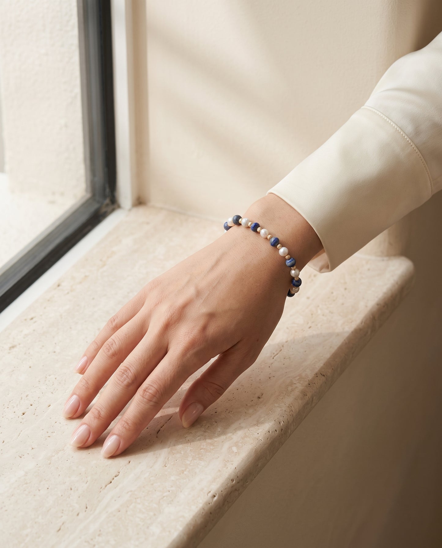 Lapis & İnci Bileklik